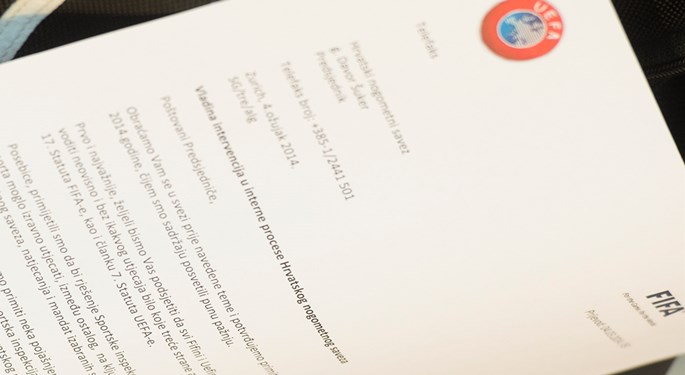 Stajalište Fife i Uefe prema Rješenju Sportske inspekcije