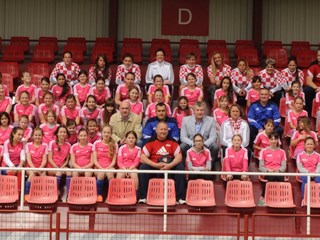 Davor Šuker visits girls' football festival