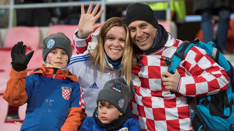 Fans support Croatia during qualifiers