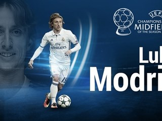 Luka Modrić, the best midfielder of 2016/17 Champions League
