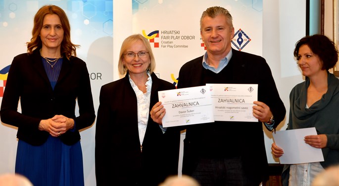 Šukeru i HNS-u zahvalnice Hrvatskog fair play odbora