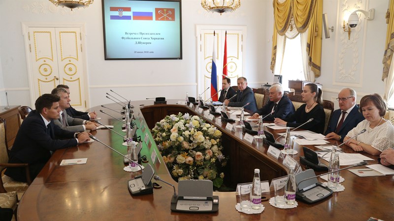 Šuker i delegacija HNS-a na sastanku s guvernerom St. Peterburga