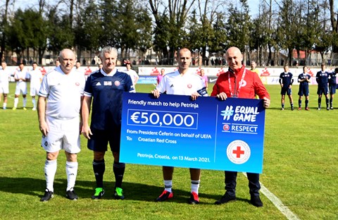 Football legends of Croatia and Slovenia unite to help areas hit by earthquake
