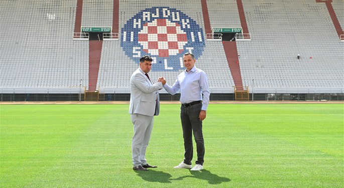 New hybrid pitch presented at Poljud Stadium in Split