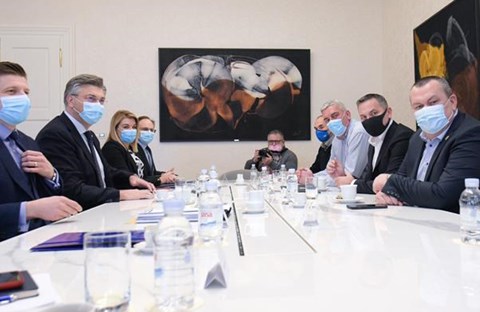 Marijan Kustić na sastanku kod premijera Andreja Plenkovića