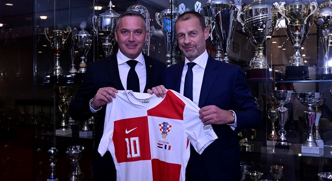 UEFA president Aleksander Čeferin guest of HNS in Split