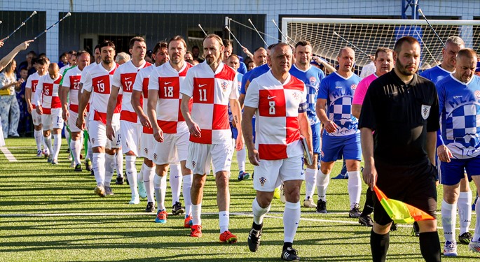 Reprezentacija veterana Hrvatske na otvaranju sportskog centra Amruševo Klinča sela