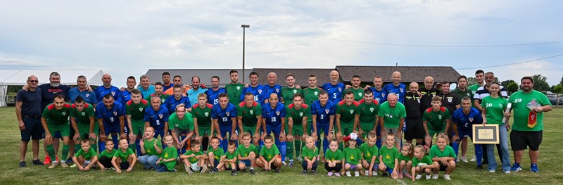 Reprezentacija veterana Hrvatske na proslavi zlatnog jubileja NK Poljoprivrednik