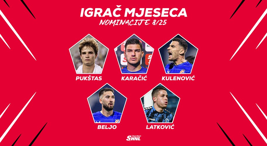 Objavljene nominacije za najboljeg igrača, trenera, gol i obranu u kolovozu
