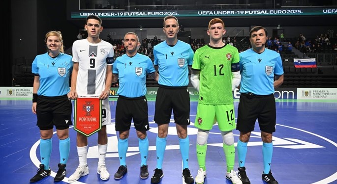 Dino Kramar sudio polufinale, Ivan Novak kontrolor u finalu Eura U-19 u futsalu