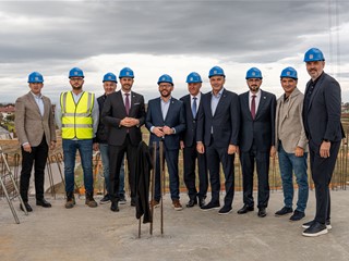 Kustić s Bačićem, Glavinom i Ačkarom u obilasku gradilišta budućeg kampa HNS-a