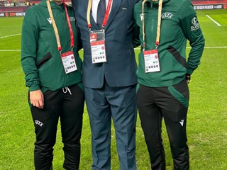 Hrvatska delegacija u sudačkoj i sigurnosnoj službi na finalu ženske Lige nacija