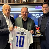 Durlen i Hrkač na prijemu u Latvijskom nogometnom savezu