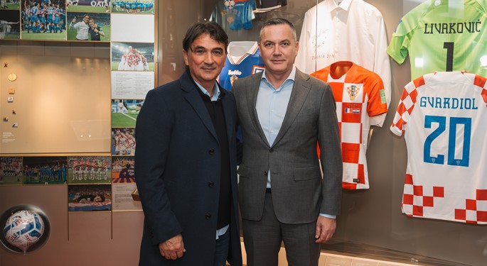 Kustić i Dalić na otvorenju stalnog postava Hrvatskog športskog muzeja