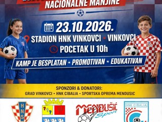 Vinkovci domaćin 32. nogometnog kampa djevojčica i dječaka nacionalnih manjina Hrvatske