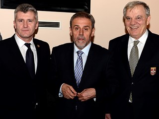 Prijem delegacija NS Srbije i HNS-a kod gradonačelnika Bandića