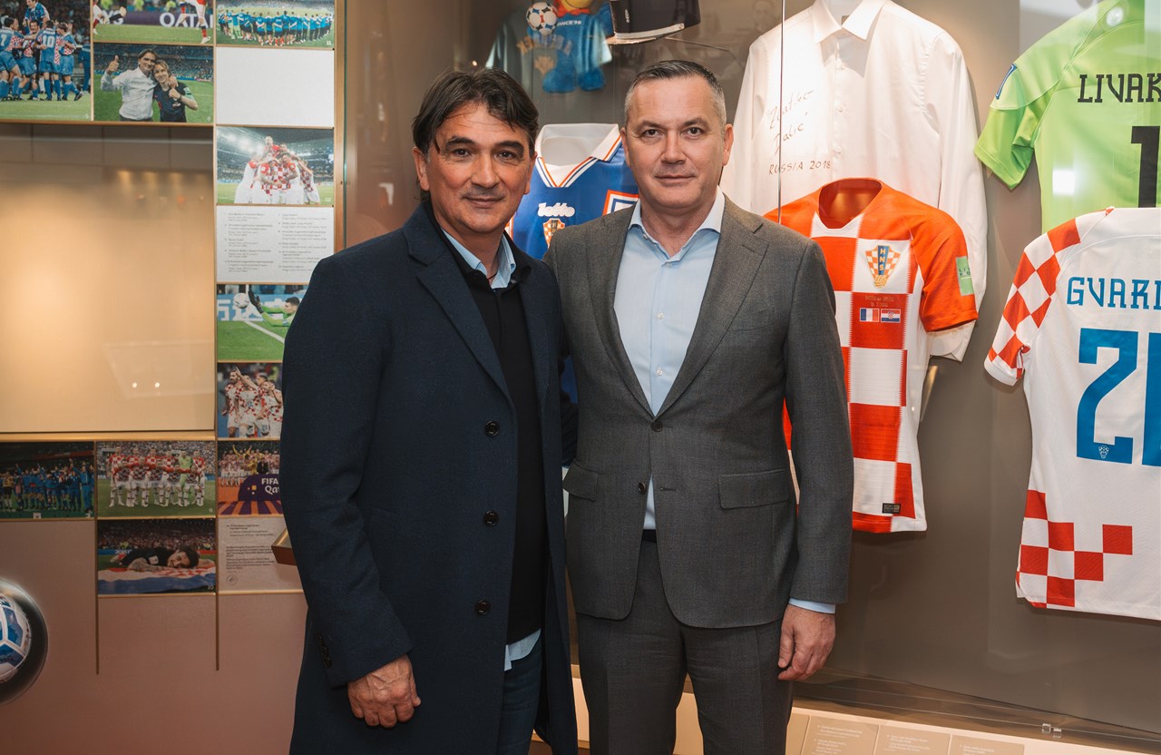 Kustić i Dalić na otvorenju stalnog postava Hrvatskog športskog muzeja