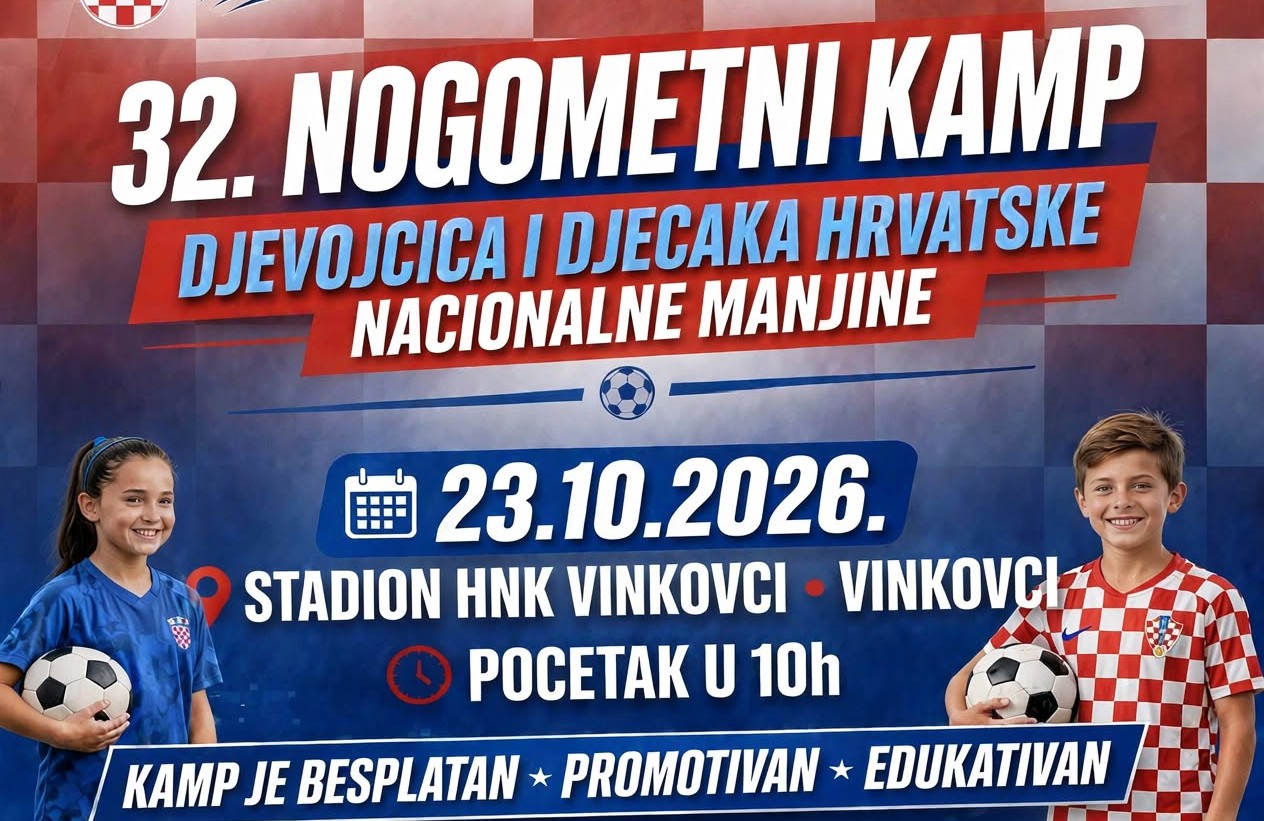 Vinkovci domaćin 32. nogometnog kampa djevojčica i dječaka nacionalnih manjina Hrvatske